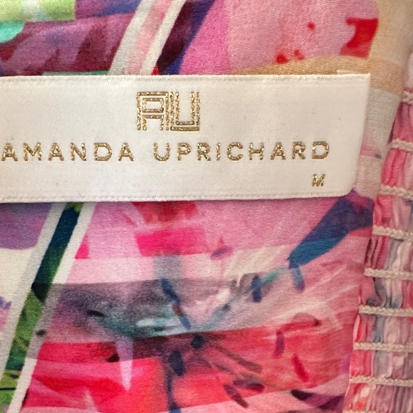 Amanda Uprichard Geometric Floral Print Silk Dress - Picture 6 of 8